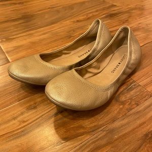 Gold ballet flats